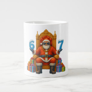 67 Six Seven Bruh Santa Custom - Personalised Name Large Coffee Mug