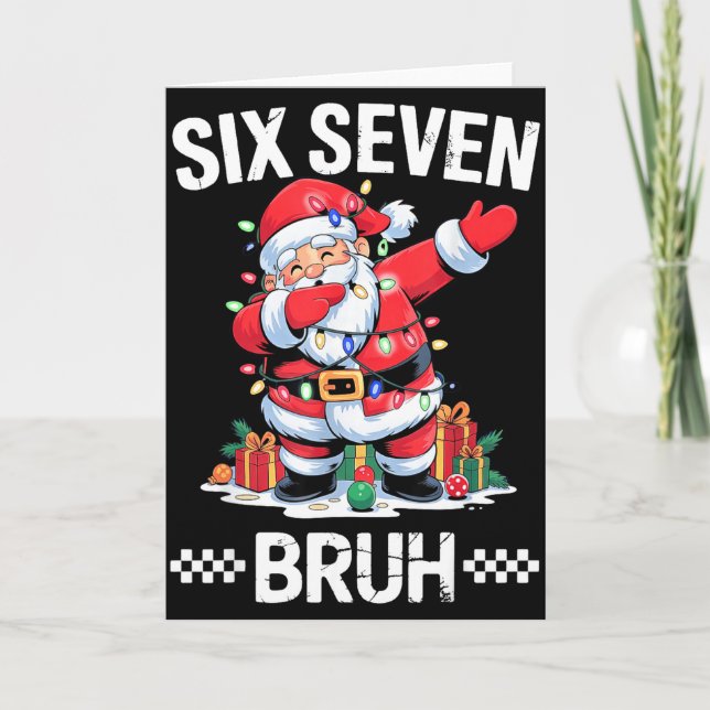 67 Six Seven Burh Christmas 6 7 Meme  Card (Front)
