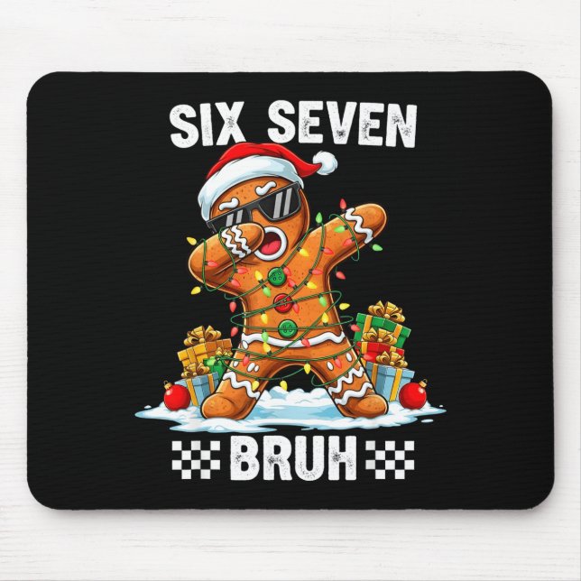 67 Six Seven Burh Christmas Gingerbread 6 7 Meme M Mouse Mat (Front)