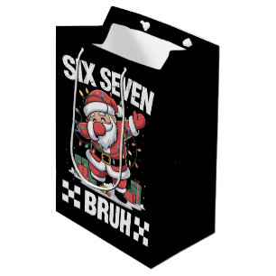 67 Six Seven Burh Funny Christmas 6 7 Meme Medium Gift Bag