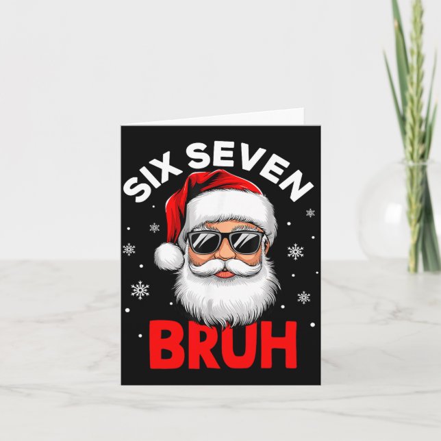 67 Six Seven Burh Funny Christmas 6 7 Meme Men Wom Card (Front)