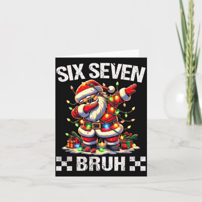 67 Six Seven Burh Funny Christmas 6 7 Meme Men Wom Card (Front)