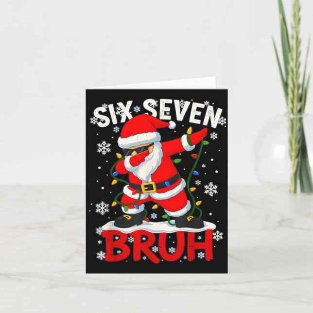 67 Six Seven Burh Funny Christmas 6 7 Meme Men Wom Card (Front)