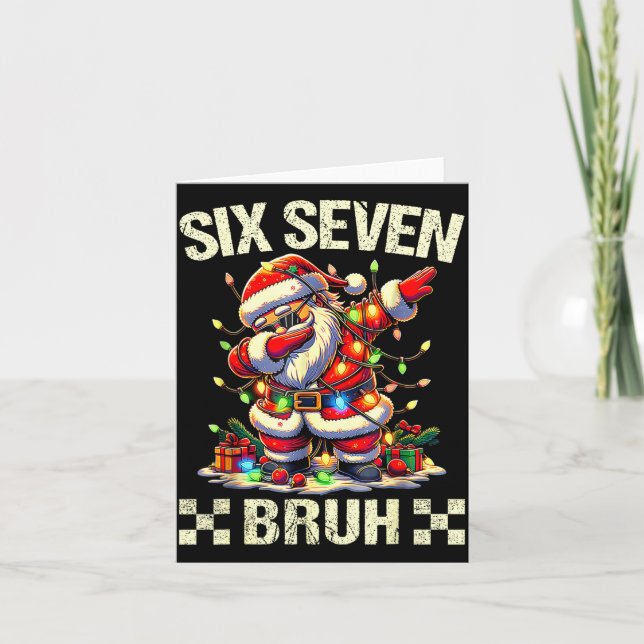 67 Six Seven Burh Funny Christmas 6 7 Meme Men Wom Card (Front)