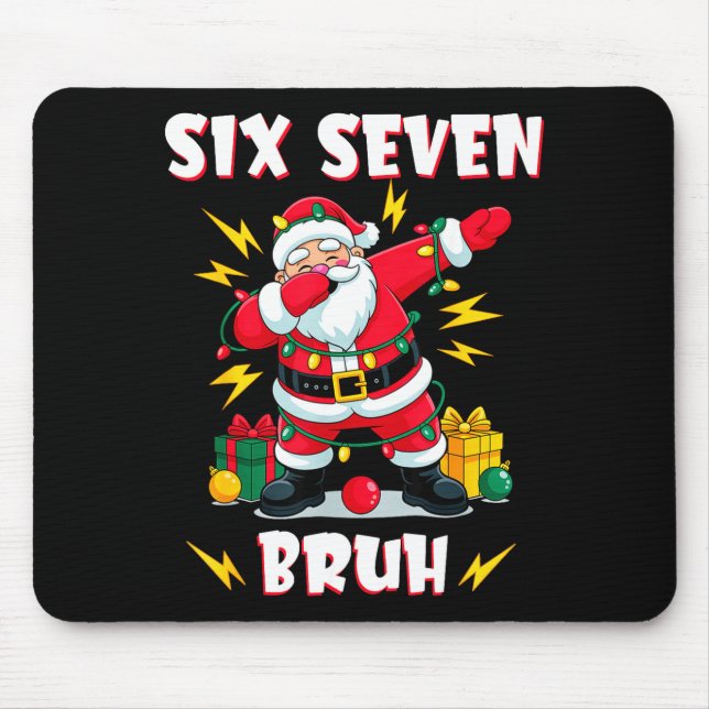 67 Six Seven Burh Funny Christmas 6 7 Meme Men Wom Mouse Mat (Front)