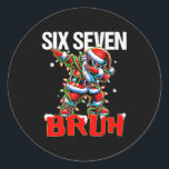 67 Six Seven Burh Santa Christmas 6 7 Meme Men Wom Classic Round Sticker<br><div class="desc">67 Six Seven Burh Santa Christmas 6 7 Meme Men Women Kids</div>
