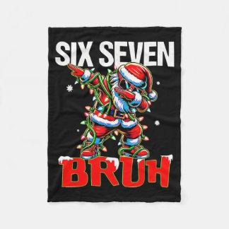67 Six Seven Burh Santa Christmas 6 7 Meme Men Wom Fleece Blanket
