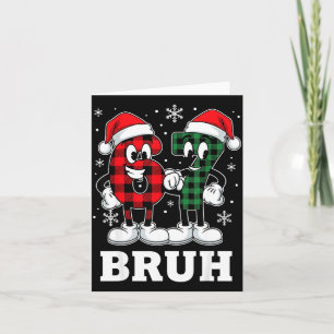 67 Six Seven Christmas Bruh Funny Italian Brainrot Card