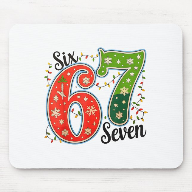 67 Six Seven Christmas Funny Meme 67 Couples Chris Mouse Mat (Front)