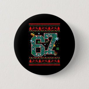 67 Six Seven Christmas Funny Meme Hand 67 Couples 6 Cm Round Badge