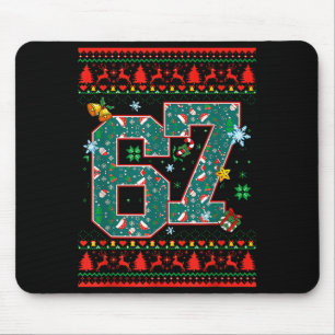 67 Six Seven Christmas Funny Meme Hand 67 Couples Mouse Mat