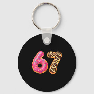 67 Six Seven Donut Meme Funny Sweet Sprinkles  Key Ring