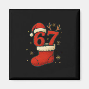 67 Six Seven Funny Gen Alpha Meme Christmas 2025  Magnet