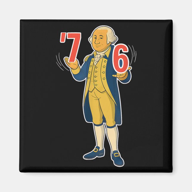67 Six Seven Funny George Washington Meme  Magnet (Front)