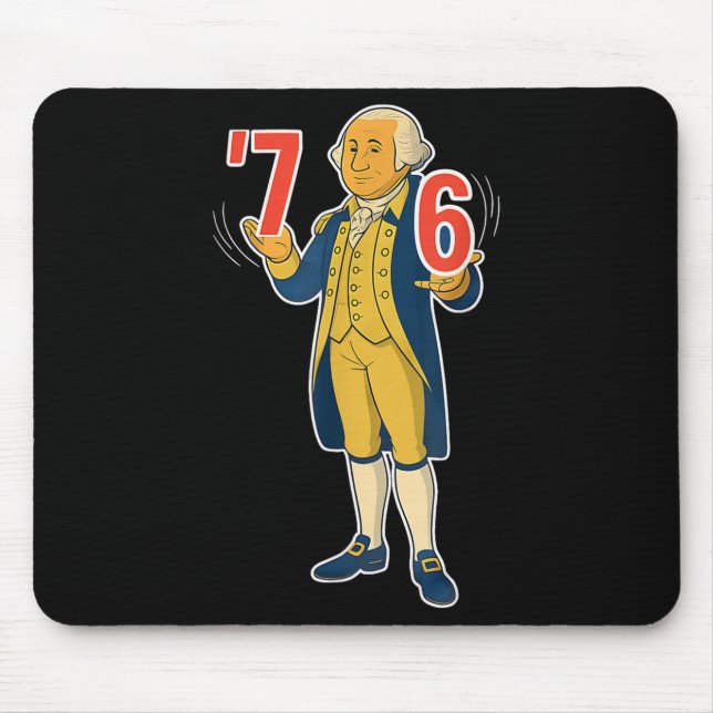 67 Six Seven Funny George Washington Meme  Mouse Mat (Front)
