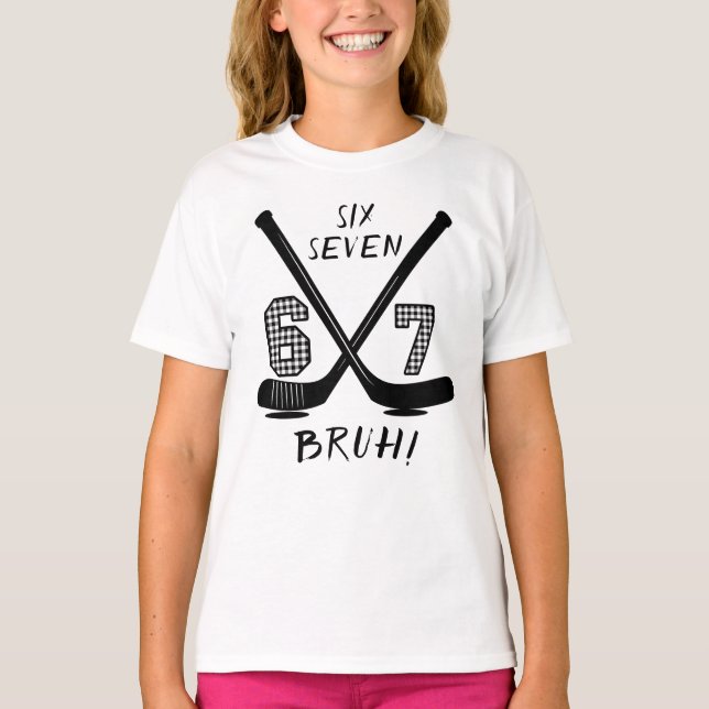 67 Six Seven Funny Meme Brain Rot Meme T-Shirt (Front)