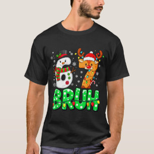 67 Six Seven Funny Snowman Reindeer Bruh 6 7 Meme T-Shirt