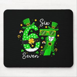 67 Six Seven Funny St Patricks Day Leprechaun 6 7  Mouse Mat