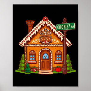67 Six Seven Gingerbread House Funny Teacher Chris Poster