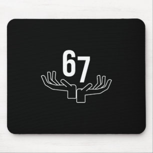 67 Six Seven Hand Gesture Meme  Mouse Mat