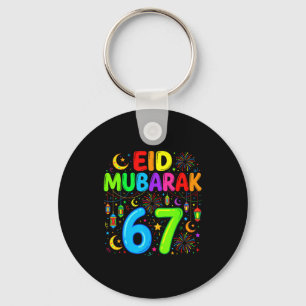 67 six seven happy eid mubarak kids eid al key ring