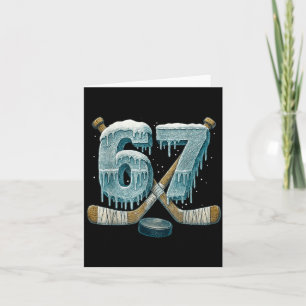 67 Six Seven Hockey Drip Number Funny 6 7 Meme  Card