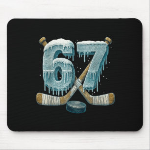67 Six Seven Hockey Drip Number Funny 6 7 Meme  Mouse Mat
