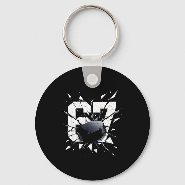 67 Six Seven Hockey Gen Alpha Brainrot Meme  Key Ring (Front)