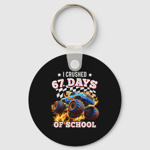 67 Six Seven I Crush 67 Days Of School Monster Tru Key Ring
