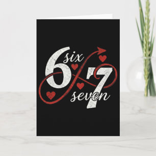 67 Six Seven Infinity Heart Loop Valentine 6 7 Mem Card