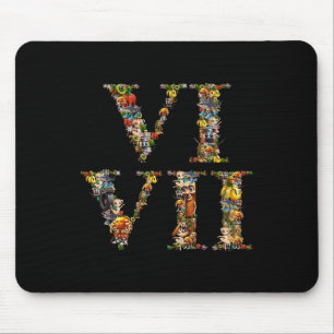 67 Six Seven Italian Brainrot Roman Numeral Meme Mouse Mat