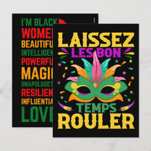 67 Six Seven Mardi-Gras Black History 2026 Holiday Postcard