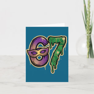 67 Six Seven Mardi Gras Graffiti Gen Alpha Brain R Card