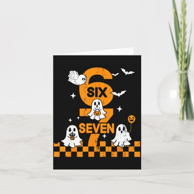 67 Six Seven Meme 6 7 Couple Matching Halloween Co Card (Front)