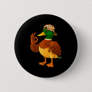 67 Six Seven Meme Camo Mallard Duck Hunting Boys M 6 Cm Round Badge