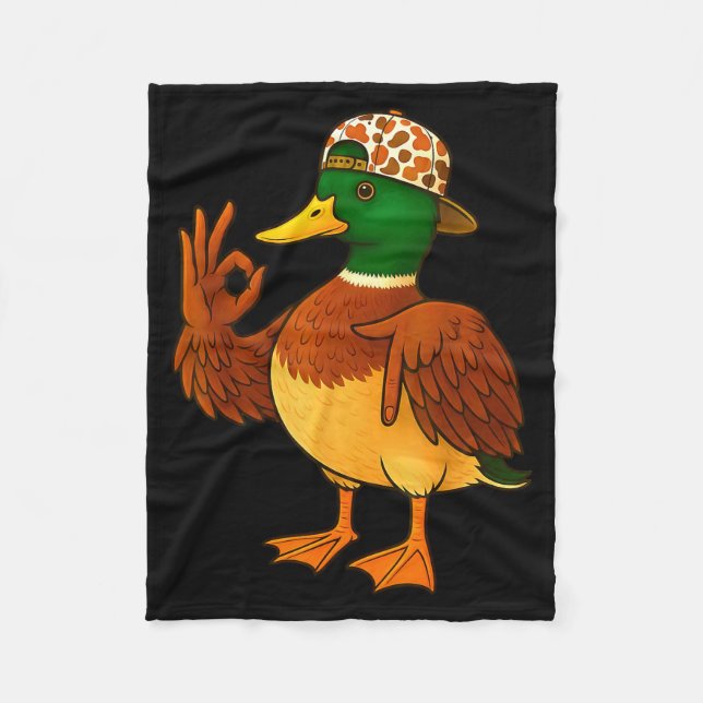 67 Six Seven Meme Camo Mallard Duck Hunting Boys M Fleece Blanket (Front)