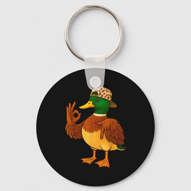 67 Six Seven Meme Camo Mallard Duck Hunting Boys M Key Ring (Front)