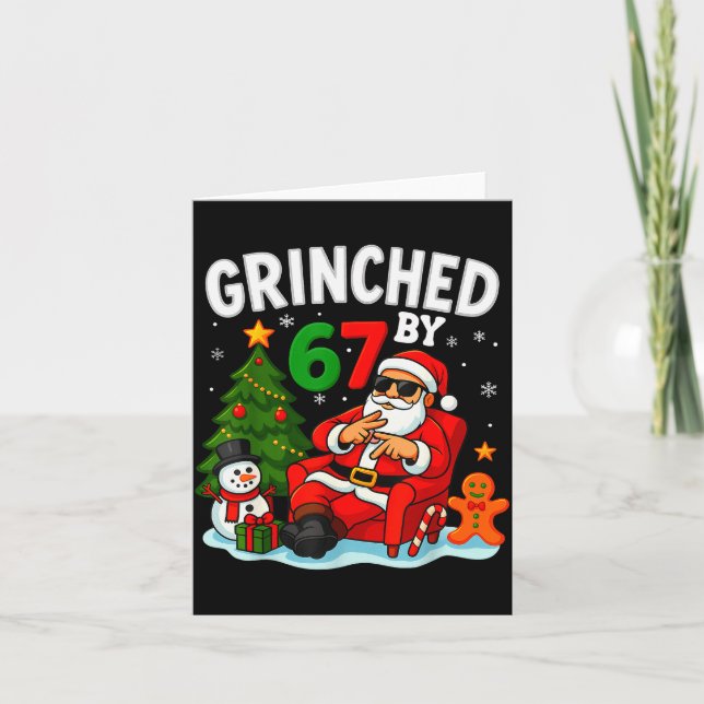 67 Six Seven Meme Christmas Ed By 6-7 Gen Alpha Sl Card (Front)