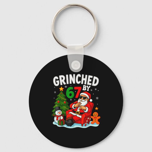 67 Six Seven Meme Christmas Ed By 6-7 Gen Alpha Sl Key Ring (Front)