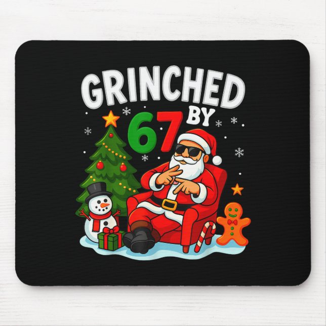 67 Six Seven Meme Christmas Ed By 6-7 Gen Alpha Sl Mouse Mat (Front)