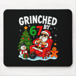 67 Six Seven Meme Christmas Grinched By 6-7 Gen Al Mouse Mat