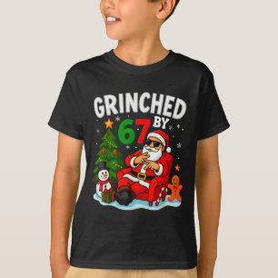67 Six Seven Meme Christmas Grinched By 6-7 Gen Al T-Shirt