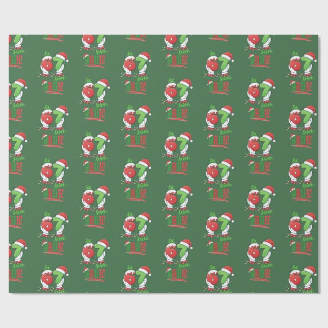 67 Six Seven Meme Christmas Holiday  Wrapping Paper (Flat)