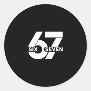 67 Six Seven Meme Classic Round Sticker