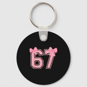 67 Six Seven Meme Coquette Nk Bow 6 7 Gen Alpha Sl Key Ring