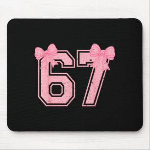 67 Six Seven Meme Coquette Nk Bow 6 7 Gen Alpha Sl Mouse Mat