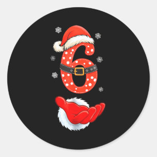 67 Six Seven Meme Couple Matching Christmas Classic Round Sticker