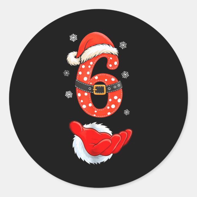 67 Six Seven Meme Couple Matching Christmas  Classic Round Sticker (Front)