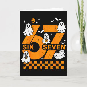 67 Six Seven Meme Fun 6 7 Couple Matching Hallowee Card