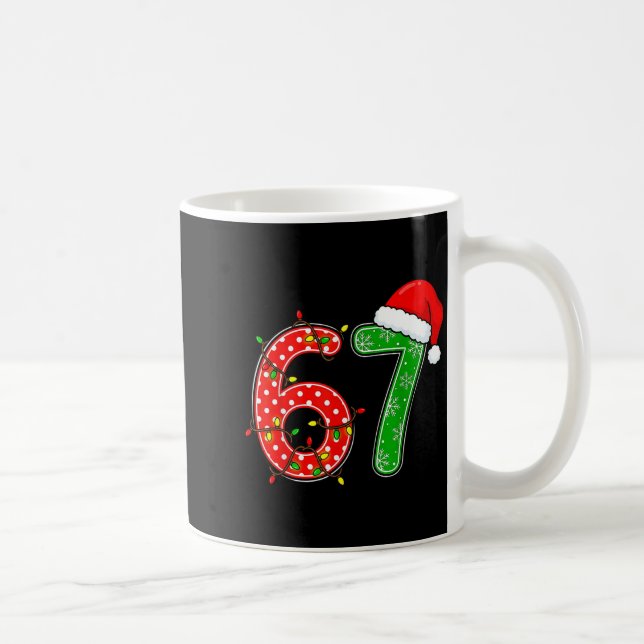 67 Six Seven Meme Funny Christmas 6 7 Meme Men Wom Coffee Mug (Right)
